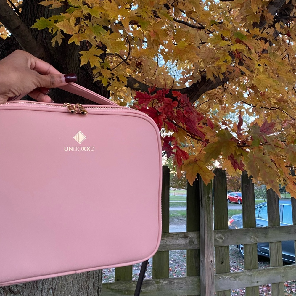 UNBOXXD Pink Strawberry Makeup Bag